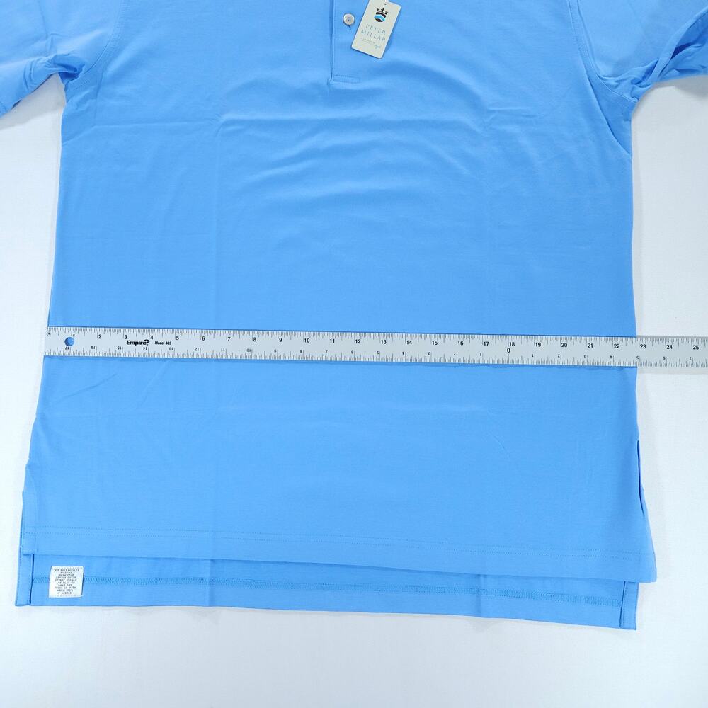 NWT Peter Millar M Golf Polo Alpine Blue Cancer Research Institute Embroidered - Picture 12 of 16